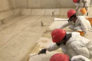 Flake lining crude brine (NaCl) dissolving tank